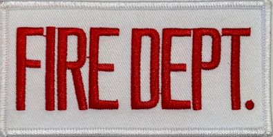 FIRE DEPT. 2" x 4" Back Patch - NO VELCRO